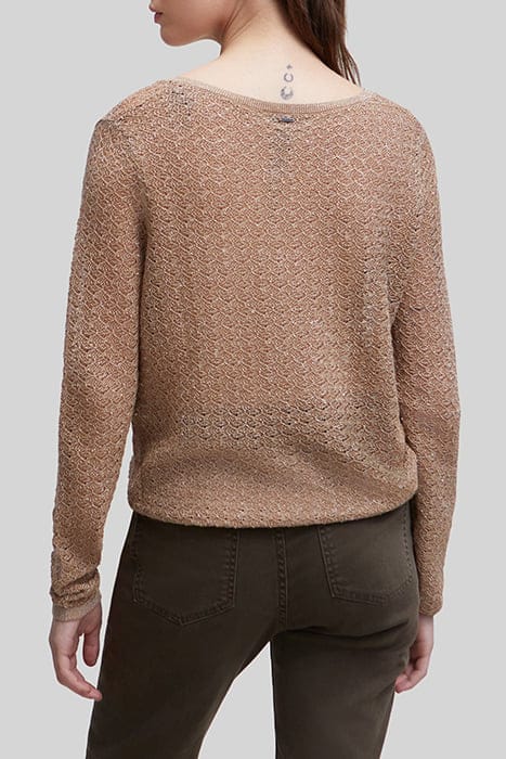 SESAME LUREX DECORATIVE OPENWORK KNIT SWEATER 2