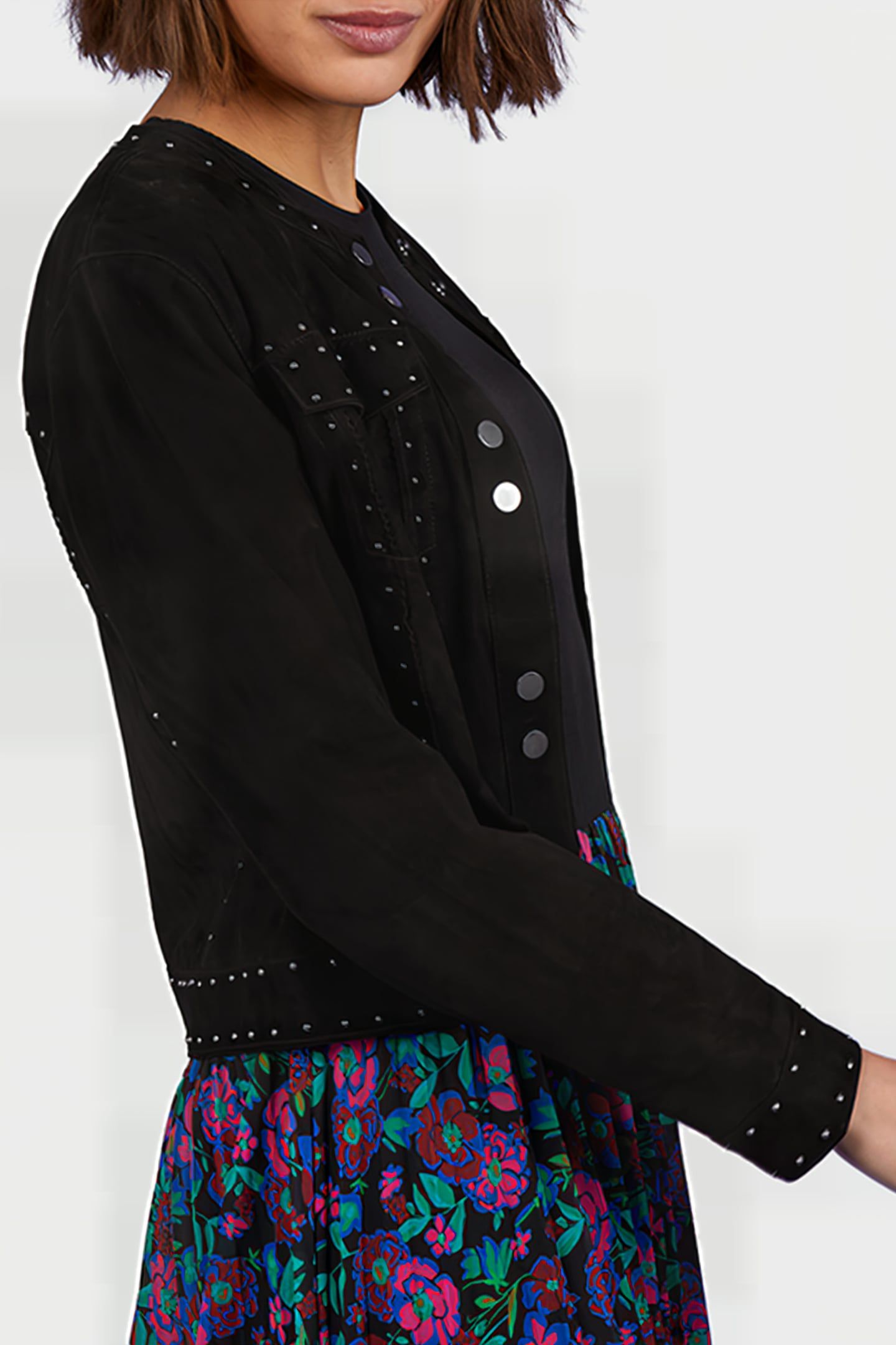BLACK SUEDE STUDDED JACKET 4