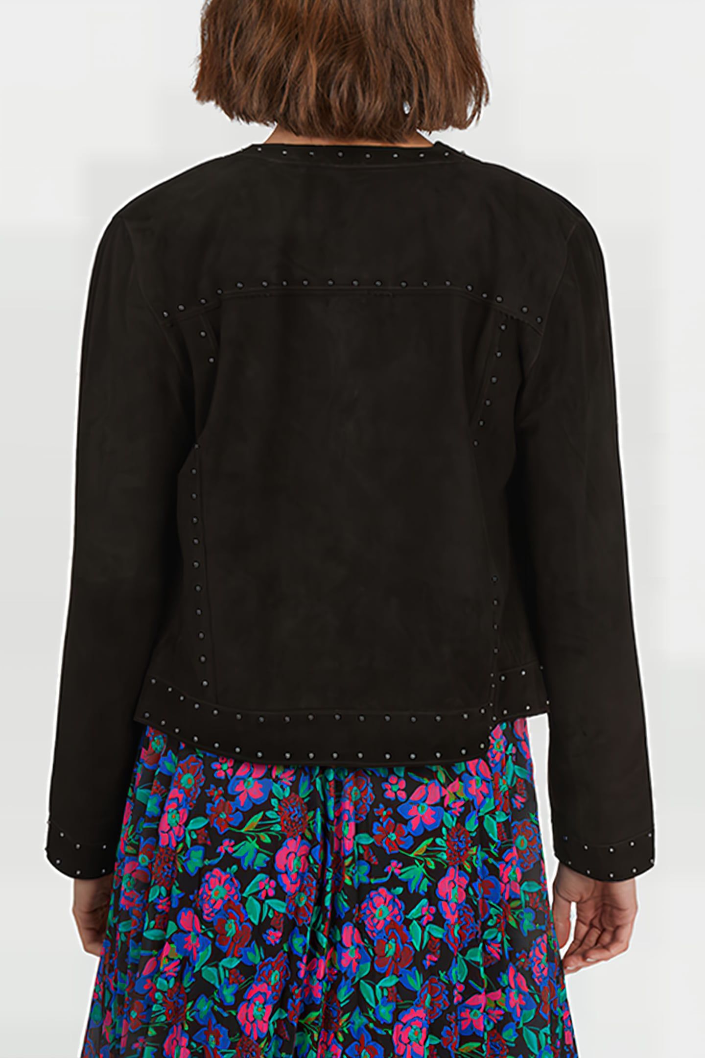BLACK SUEDE STUDDED JACKET 2
