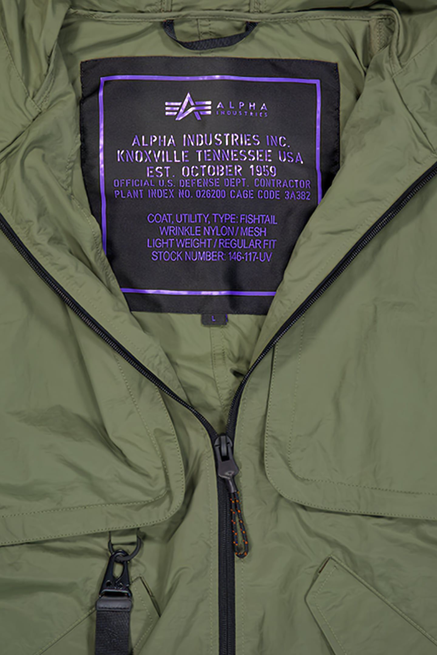 UTILITY FISHTAIL JACKET UV SAGE-GREEN 7