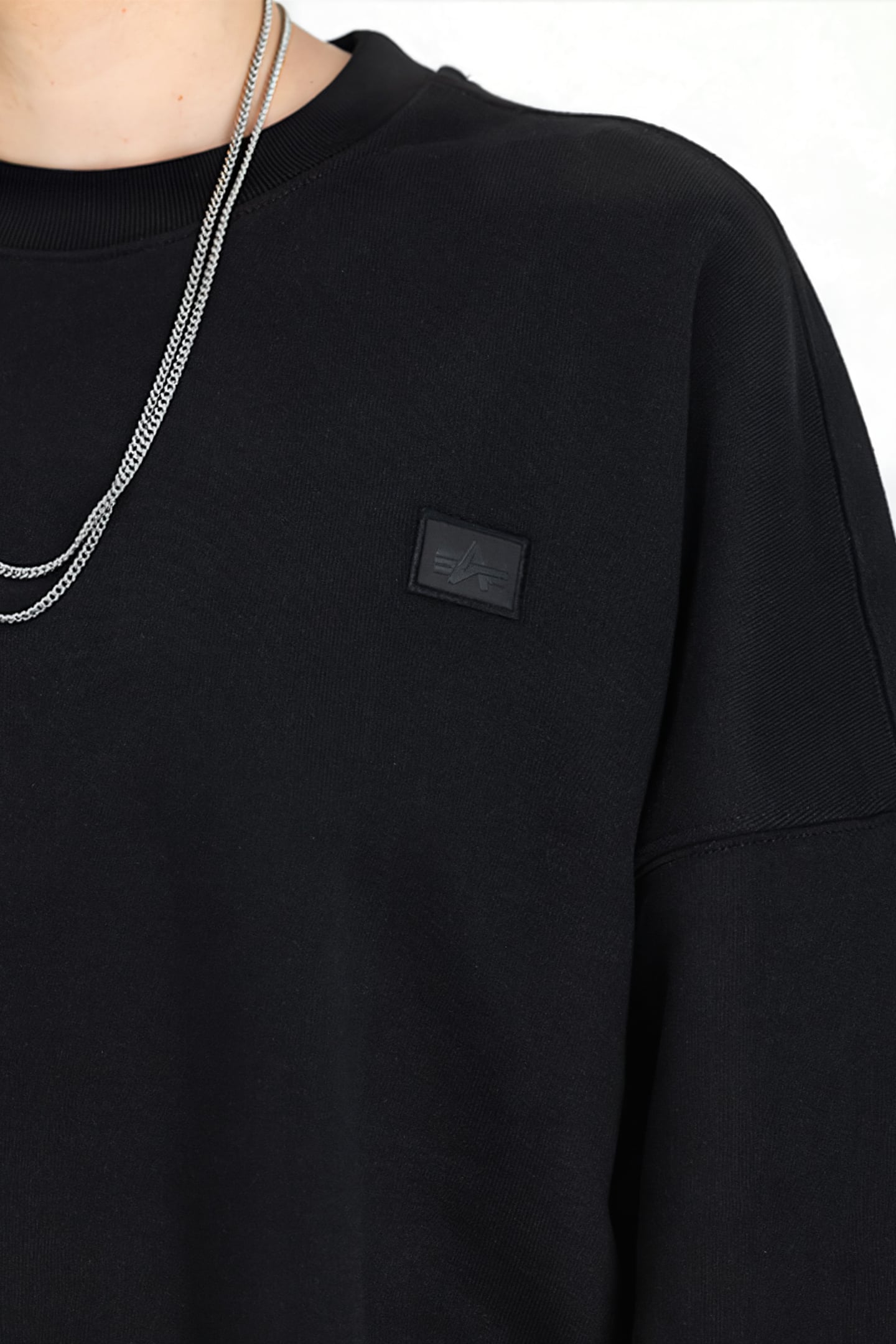 ALPHA ESSENTIALS RL SWEATER BLACK 7
