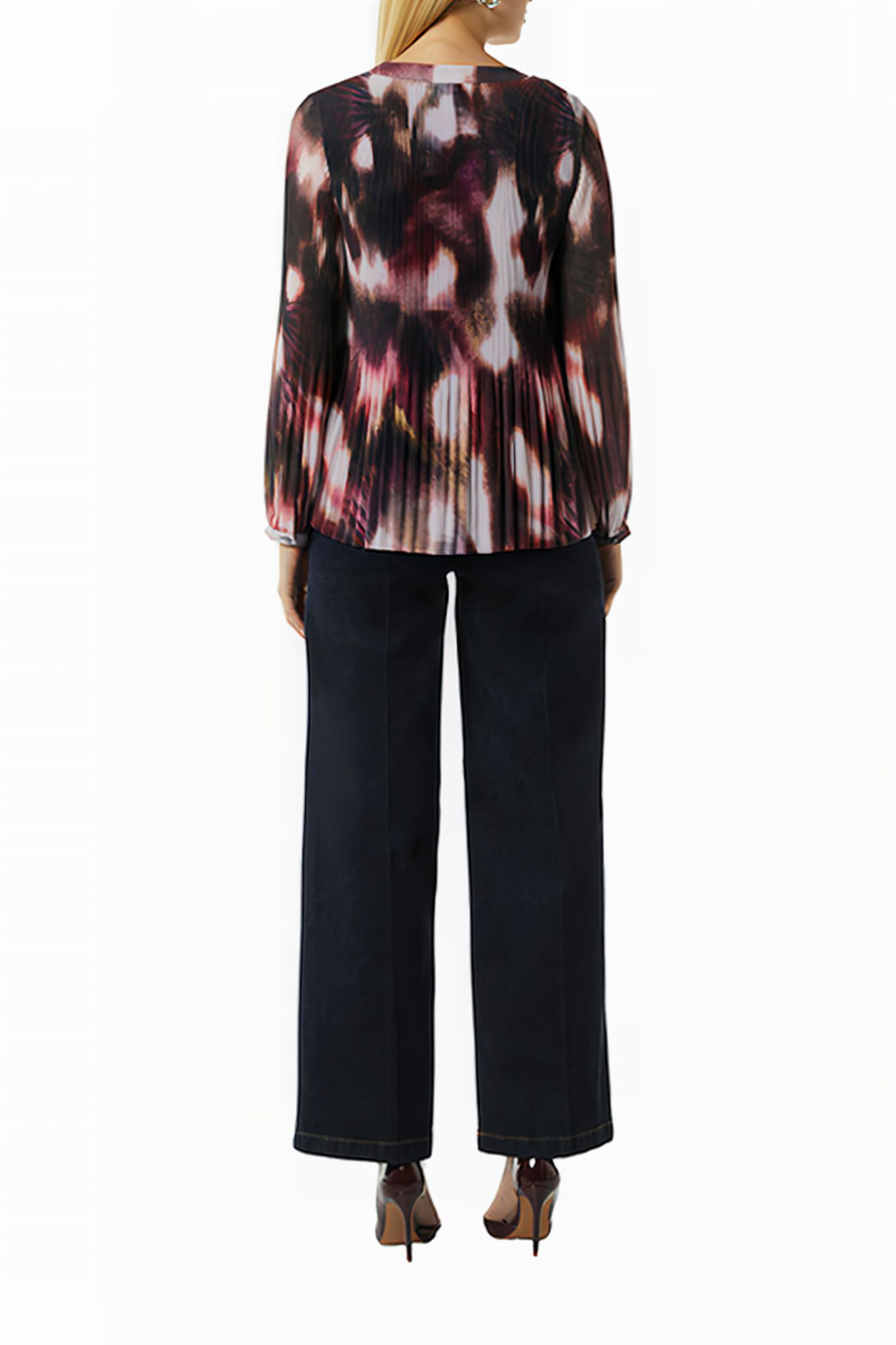 COMMA BLOUSES PLUM AOP 2