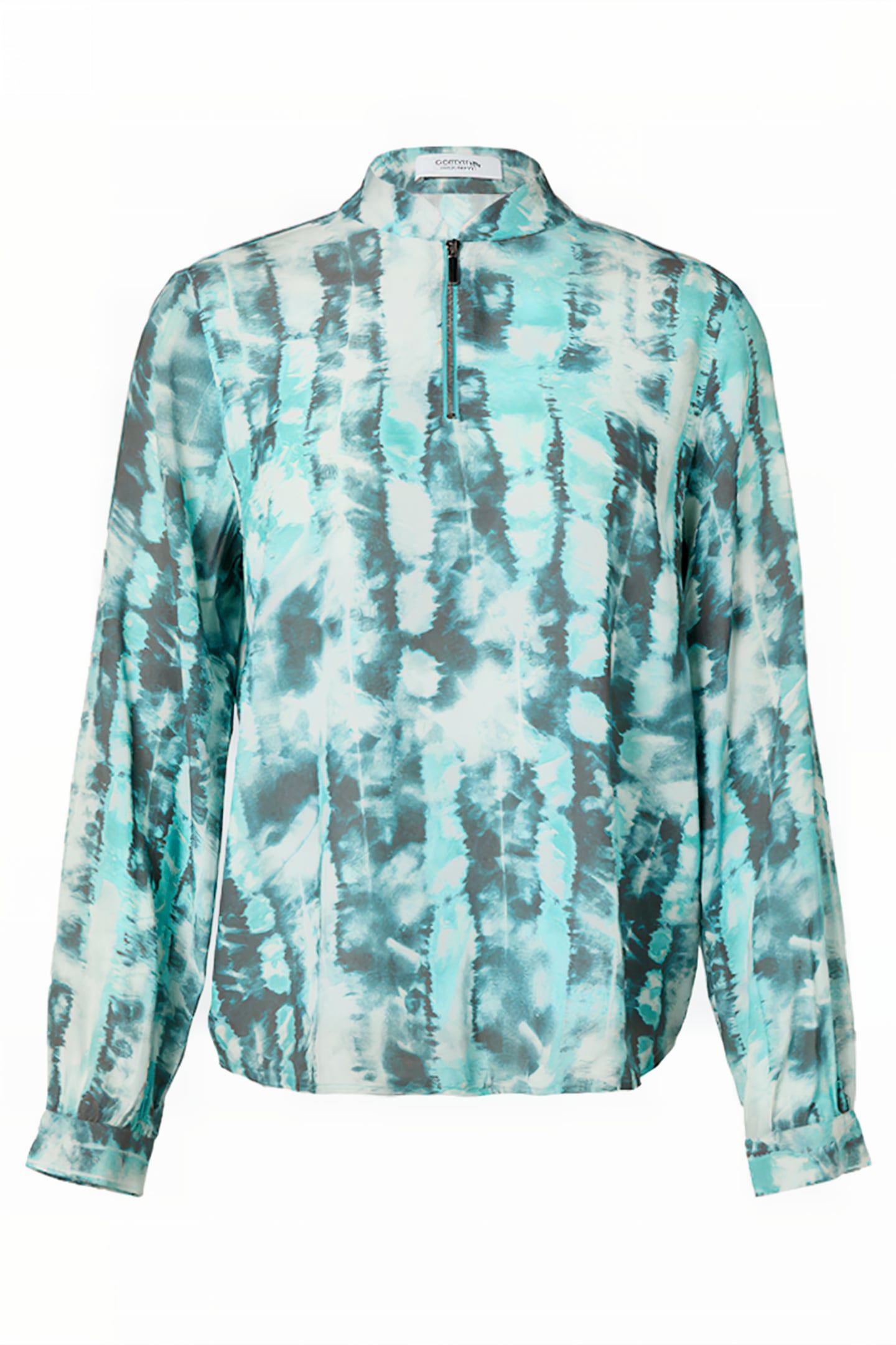 COMMA BLOUSES BLUE-GREEN AOP 4