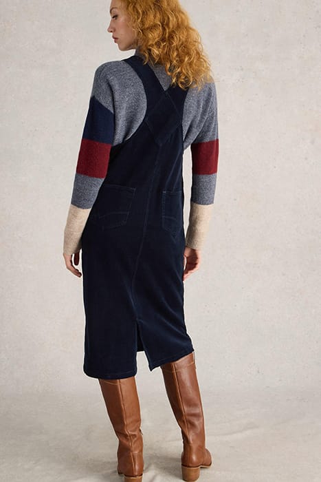 EMMIE ORGANIC CORD MIDI PINNY DARK NAVY 2