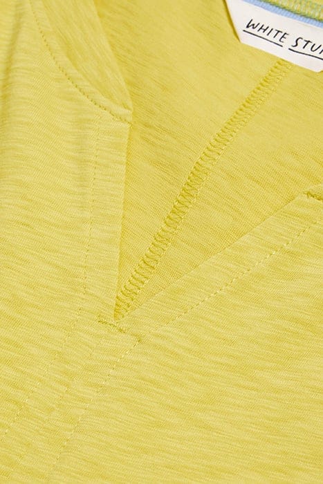 NELLY NOTCH NECK TEE BRIGHT YELLOW 7
