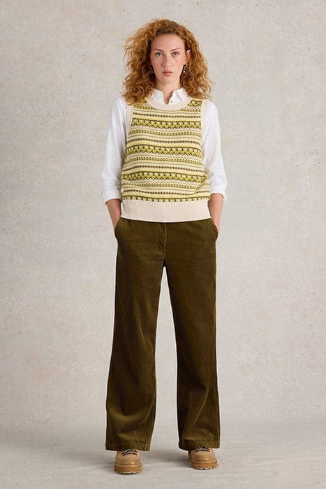 FAIRISLE STRIPE TANK CHARTREUSE MULTI 1