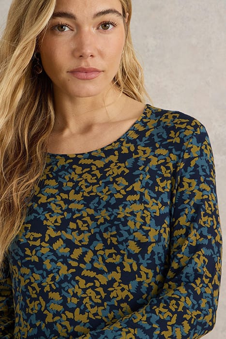 MADELINE JERSEY DRESS NAVY PRINT 5