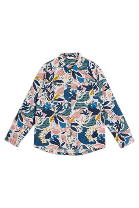 SOPHIE ORGANIC COTTON SHIRT IVORY PRINT 1