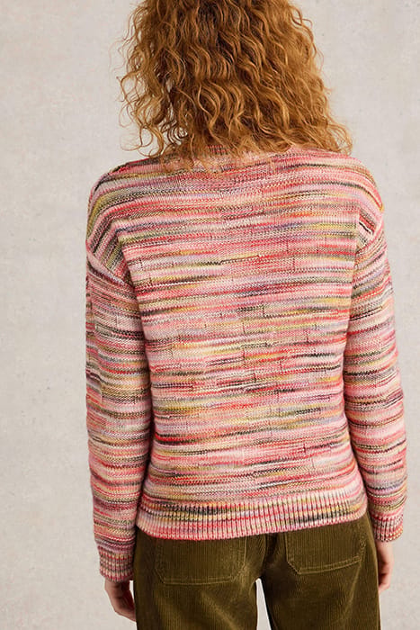 ROSIE SPACE DYE JUMPER PINK MULTI 2