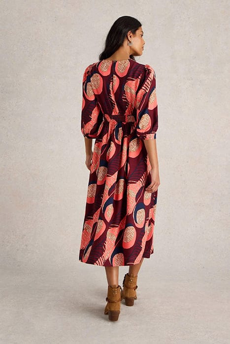 LUCY MIDI DRESS PLUM PRINT 2