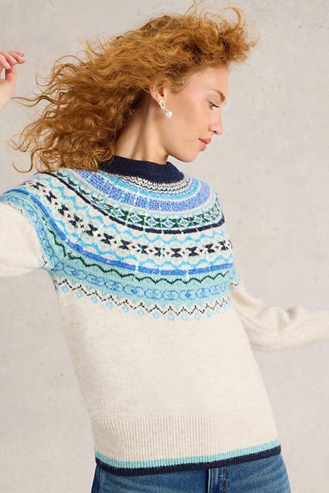 FROSTED FAIRISLE JUMPER NATURAL MULTI 4