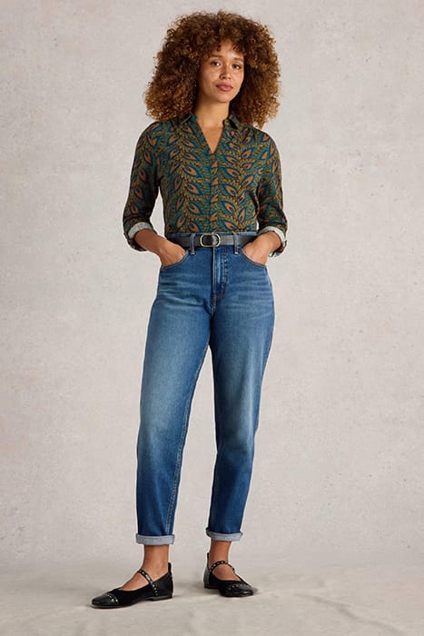 ANNIE PRINTED SPARKLE TEAL PRINT 1