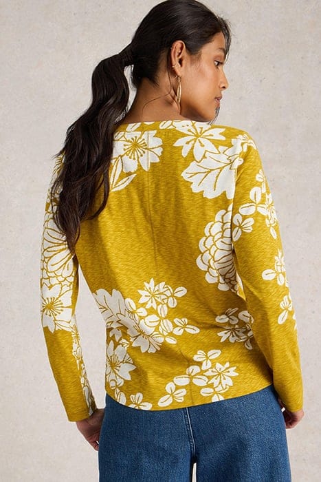 NELLY LS TEE YELLOW PRINT 2