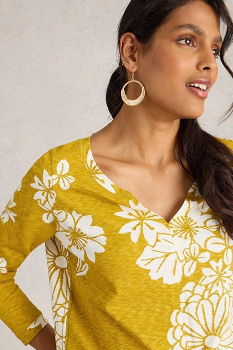 NELLY LS TEE YELLOW PRINT 5