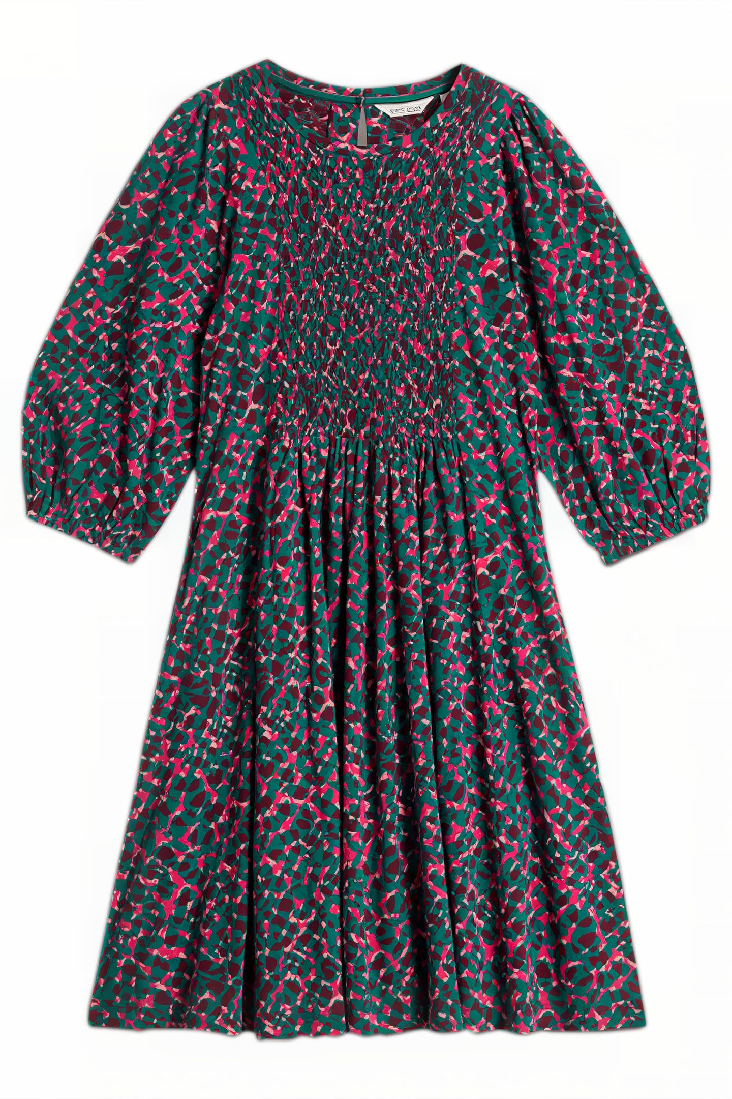 MAEVA JERSEY DRESS TEAL PRINT 2