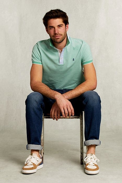 CUSTOM FIT COTTON POLO CITRUS MIX GREEN 3