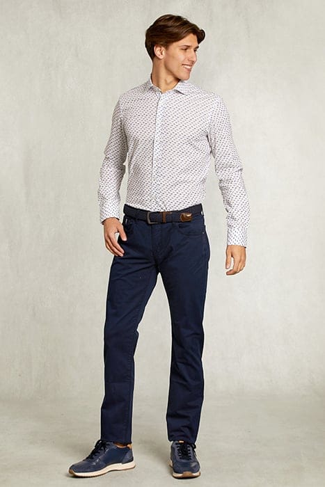 SLIM FIT FANTASY SHIRT BLUE/WHITE WHITE 3