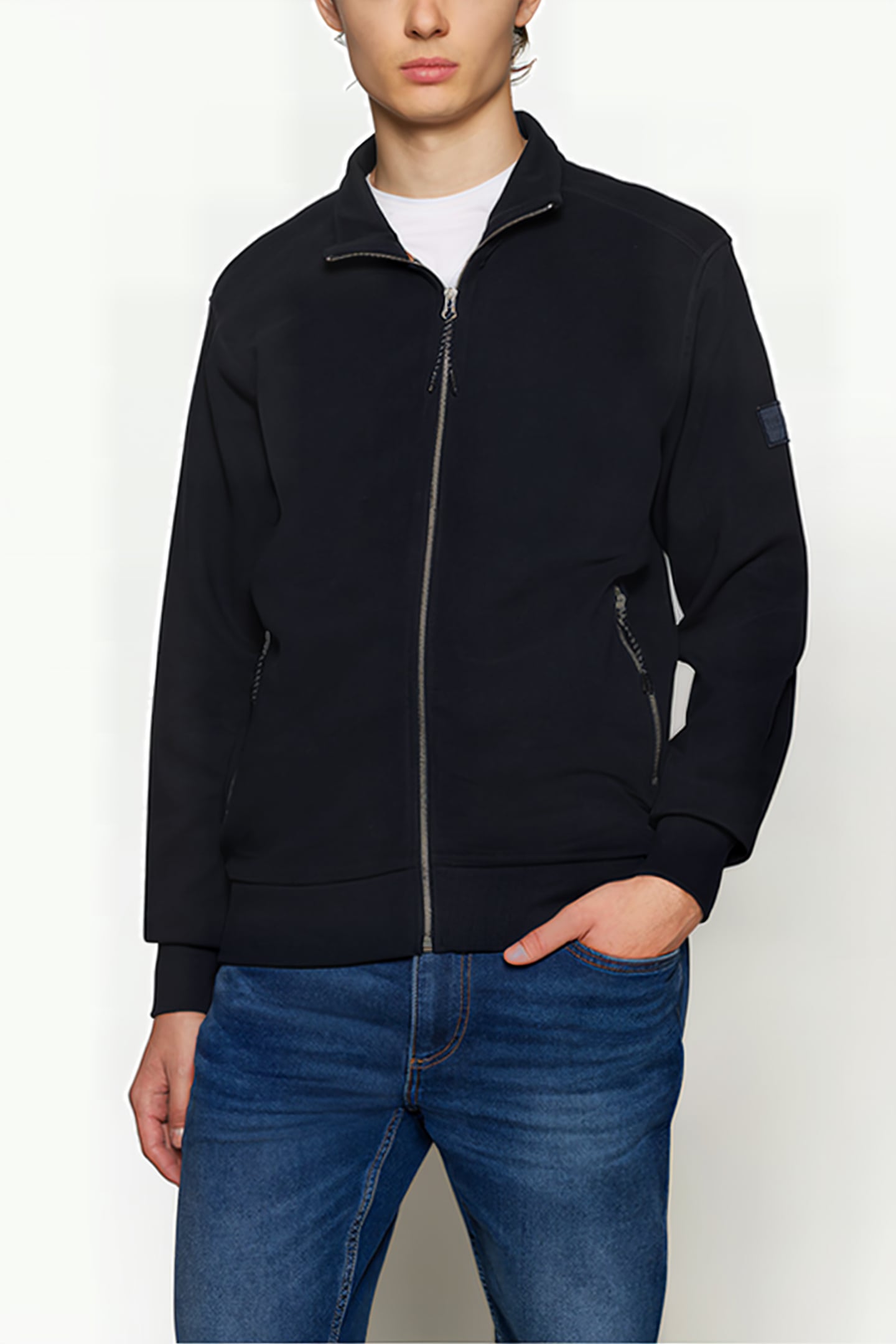 KRISTOFFSI STRUCTURE CARDIGAN DEEP MARINE 1
