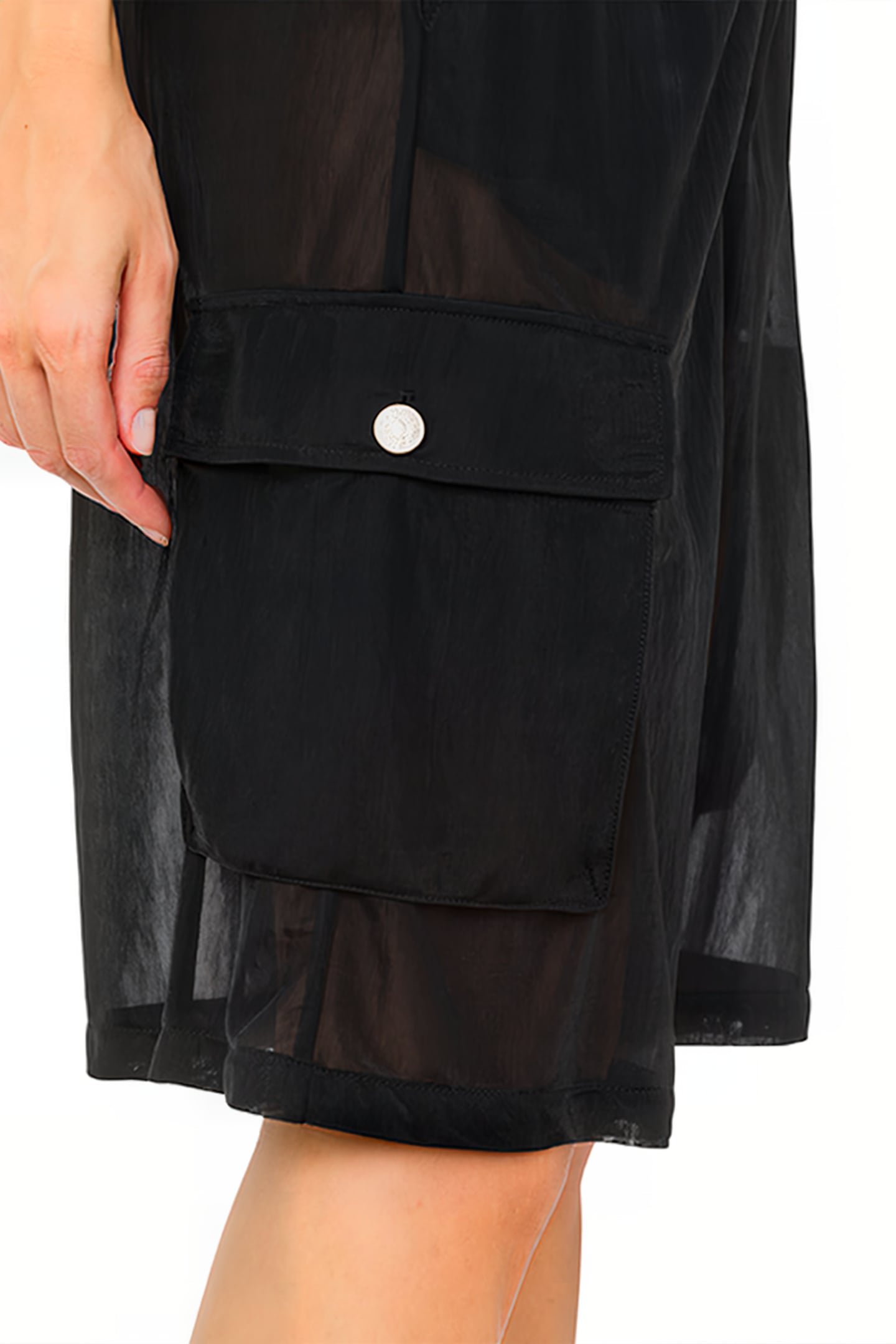 LIGHTWEIGHT NYLON BERMUDA SHORTS BLACK 4