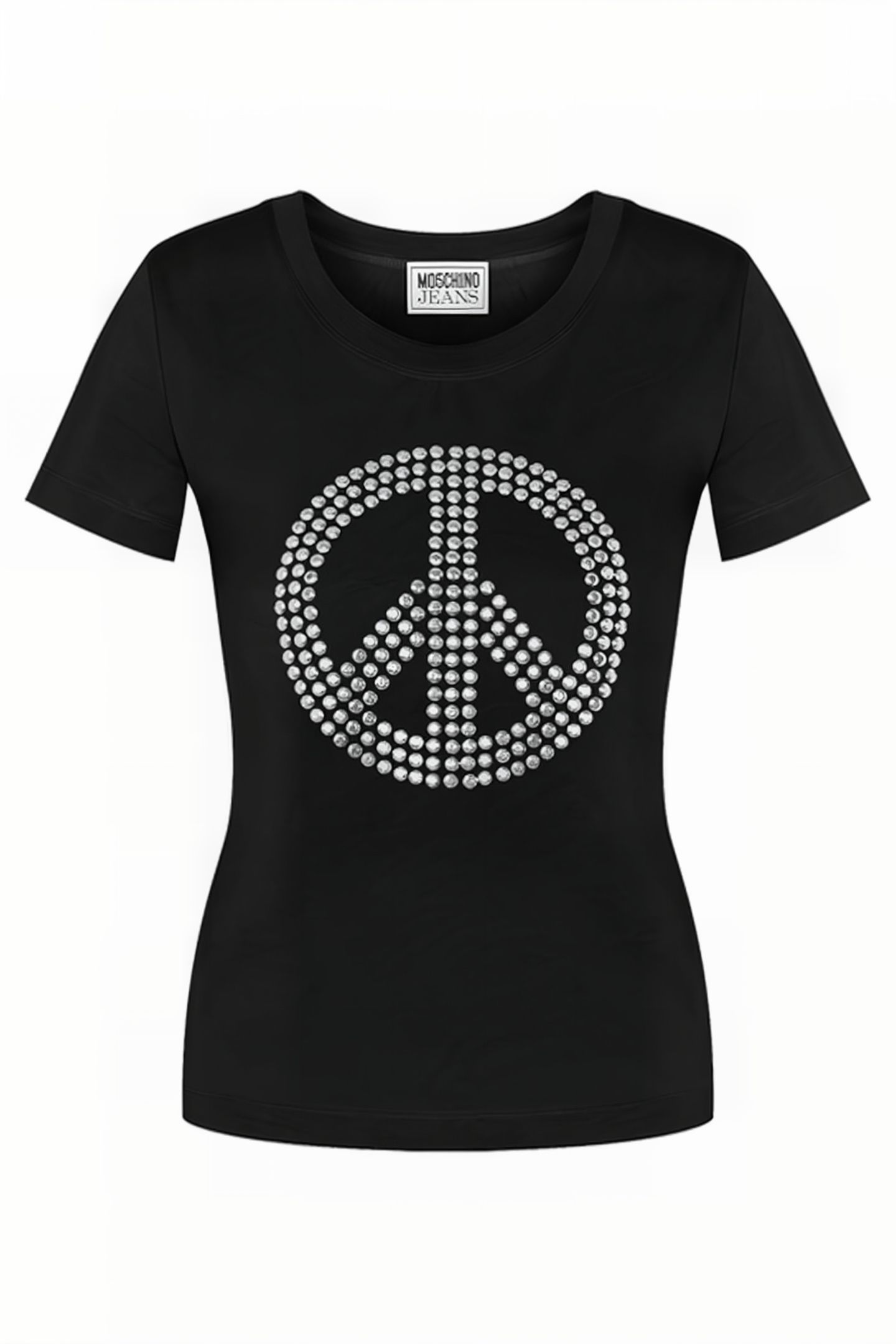 PEACE SYMBOL JERSEY T-SHIRT BLACK 3