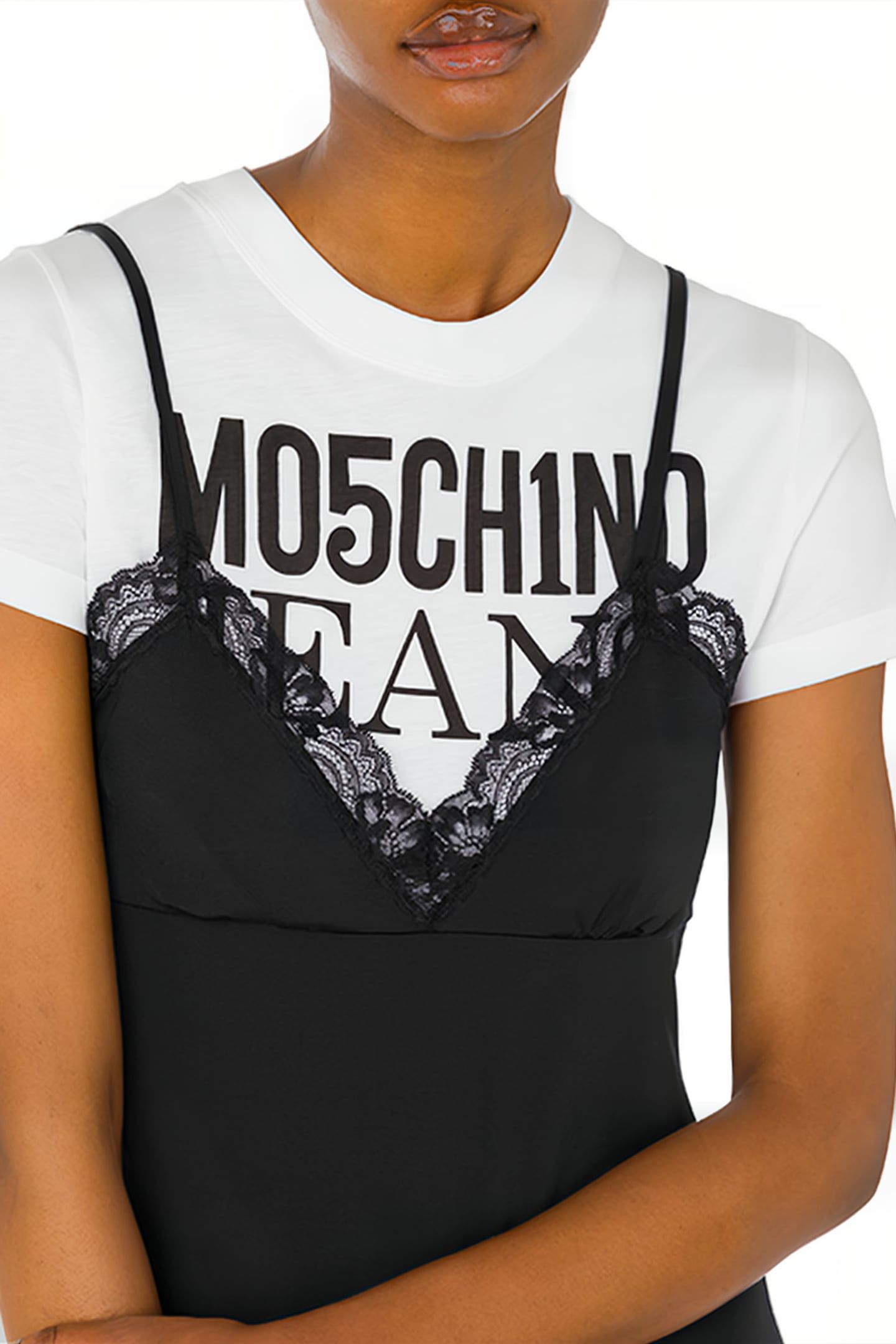 TROMPE L'ŒIL JERSEY T-SHIRT BLACK 4