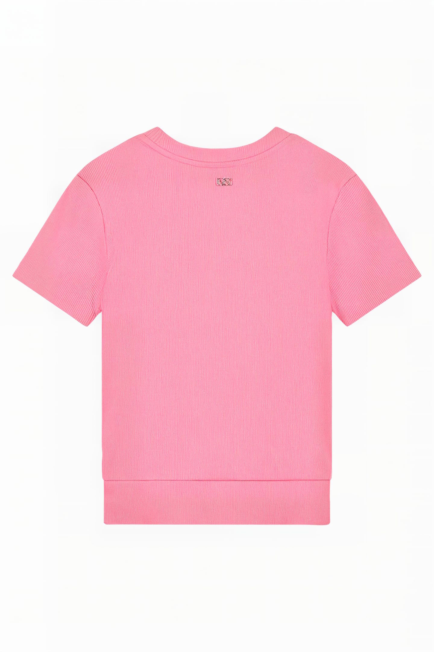 KNOT RIB T-SHIRT HOT PINK 2