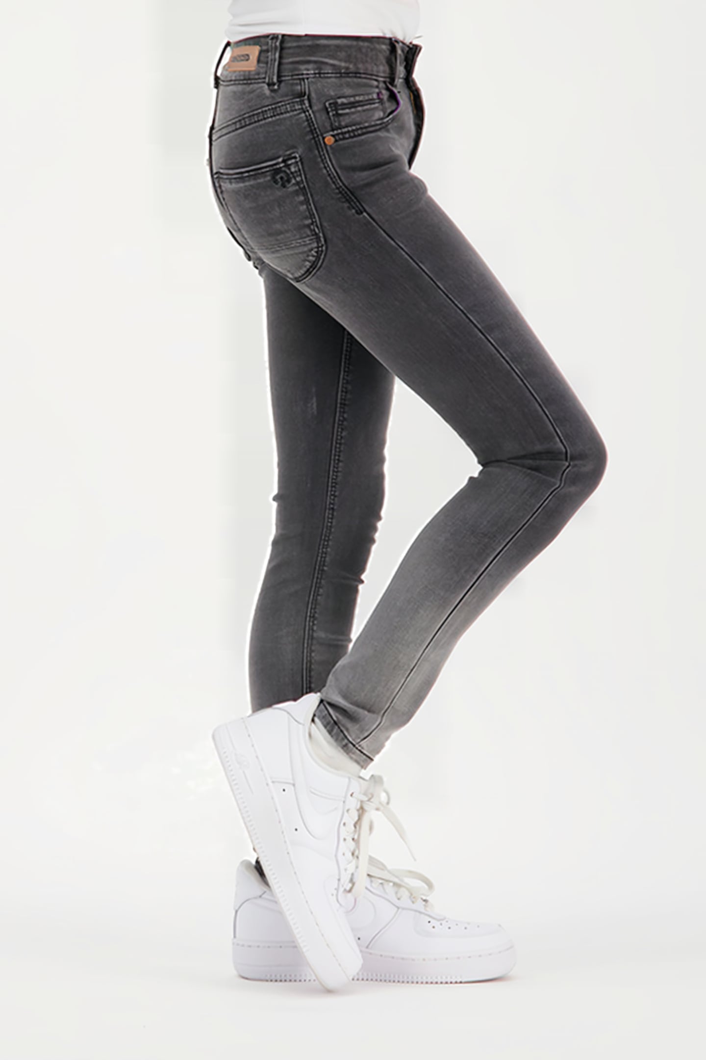 GIRLS CHELSEA JEANS DARK GREY STONE 5