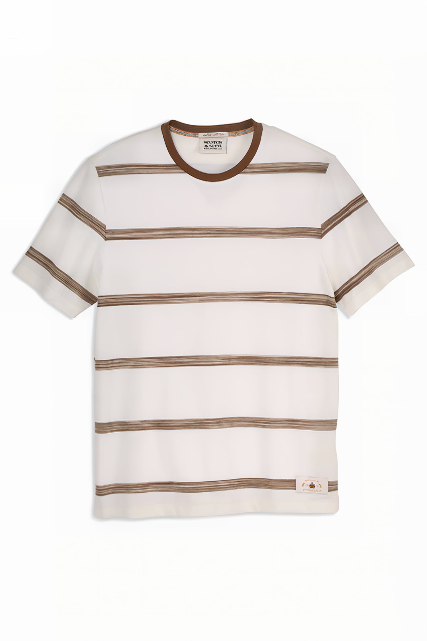 TEXTURED SPACEDYE STRIPE SS TEE SWAN 1