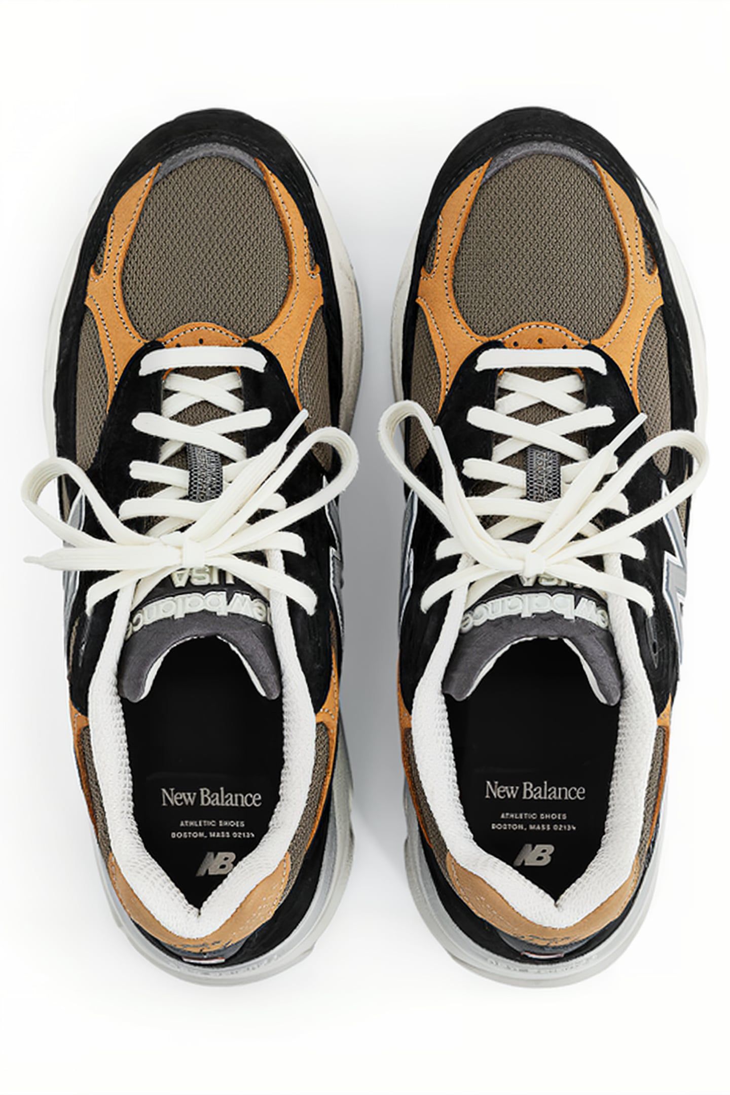 M990BB3 MADE IN USA SNEAKERS IN BLACK / BROWN 3