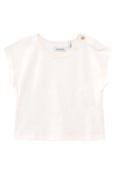 BABY GIRLS’ ECRU T-SHIRT AND PRINTED DUNGAREES OUTFIT 4