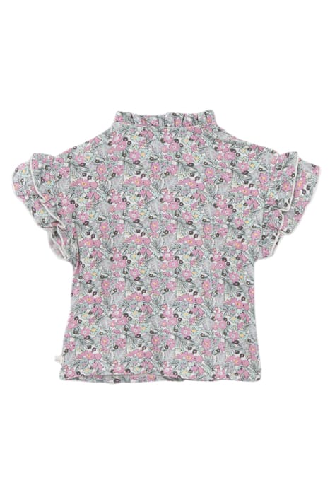 BABY GIRLS’ KHAKI T-SHIRT WITH LITTLE FLOWER PRINT 2
