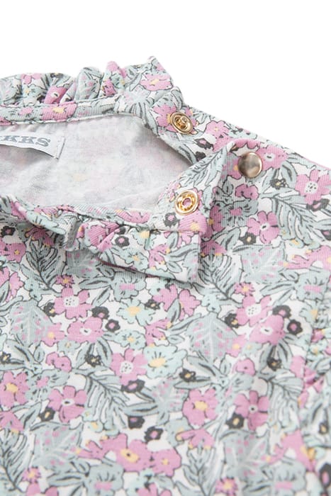 BABY GIRLS’ KHAKI T-SHIRT WITH LITTLE FLOWER PRINT 5
