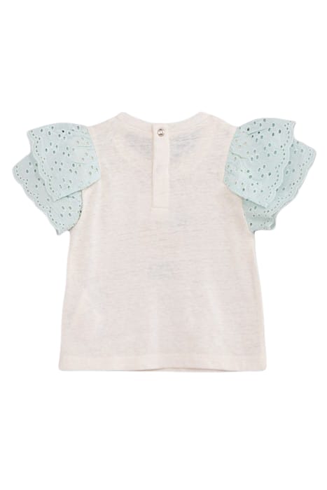 BABY GIRLS’ ECRU T-SHIRT WITH BANANAS AND PALM TREE IMAGE 2