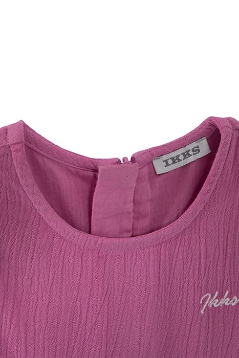 BABY GIRLS’ MAUVE CREPE DRESS WITH ETHNIC EMBROIDERY 5