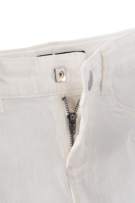 GIRLS' ECRU SKINNY JEANS WITH EMBROIDERY AND STUDS 4