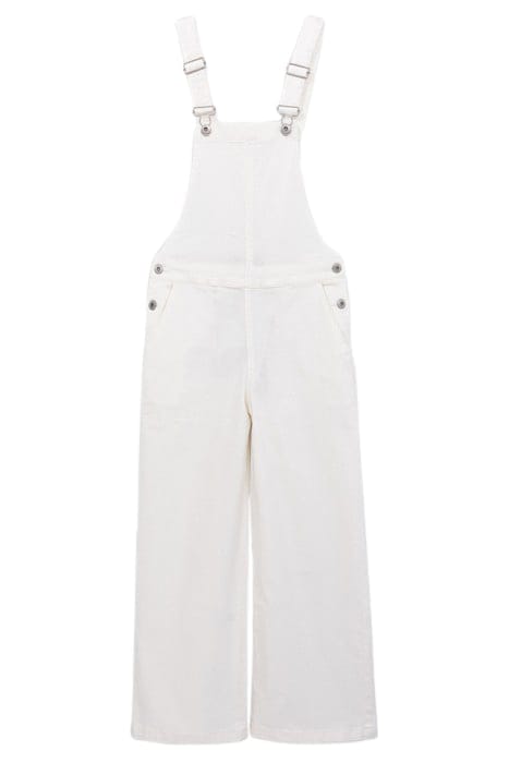GIRLS' OFF-WHITE UPCYCLED DENIM DUNGAREES 1