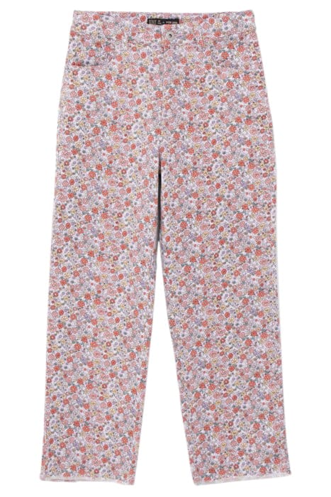 GIRLS’ LILAC WIDE LEG JEANS WITH FLOWER POWER PRINT 1