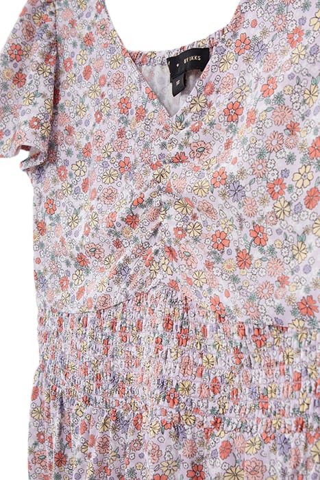 GIRLS’ LILAC LENZING™ ECOVERO™ FLOWER POWER PRINT DRESS 3