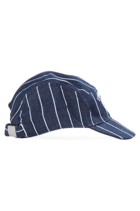 BOYS’ NAVY CAP WITH WHITE STRIPES AND EMBROIDERY 3