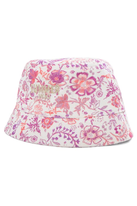 GIRLS’ LILAC SUN HAT WITH FLOWER PRINT AND EMBROIDERY 2