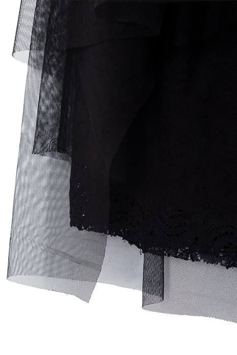 GIRLS' BLACK ASYMMETRICAL TULLE SKIRT 5