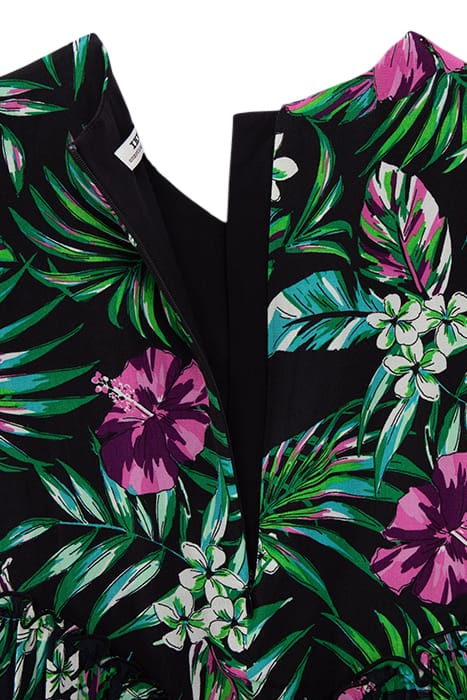 GIRLS’ BLACK DRESS WITH TROPICAL PRINT 4