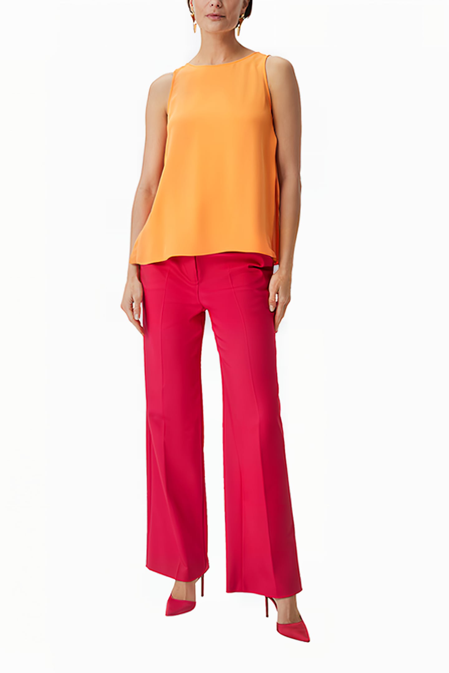 COMMA BLOUSES SLEEVELESS ORANGE 3