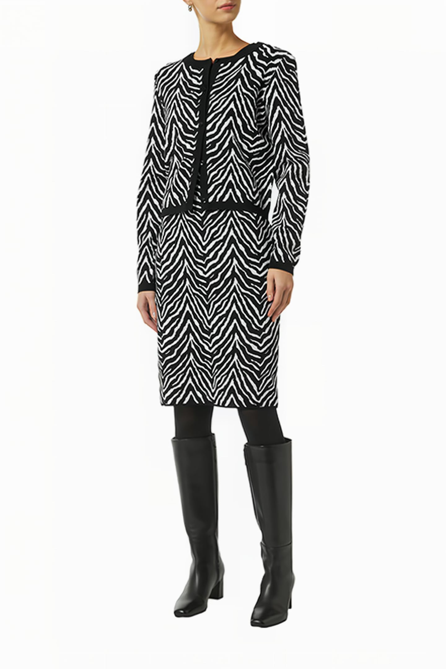 COMMA DRESSES GREY/BLACK 2