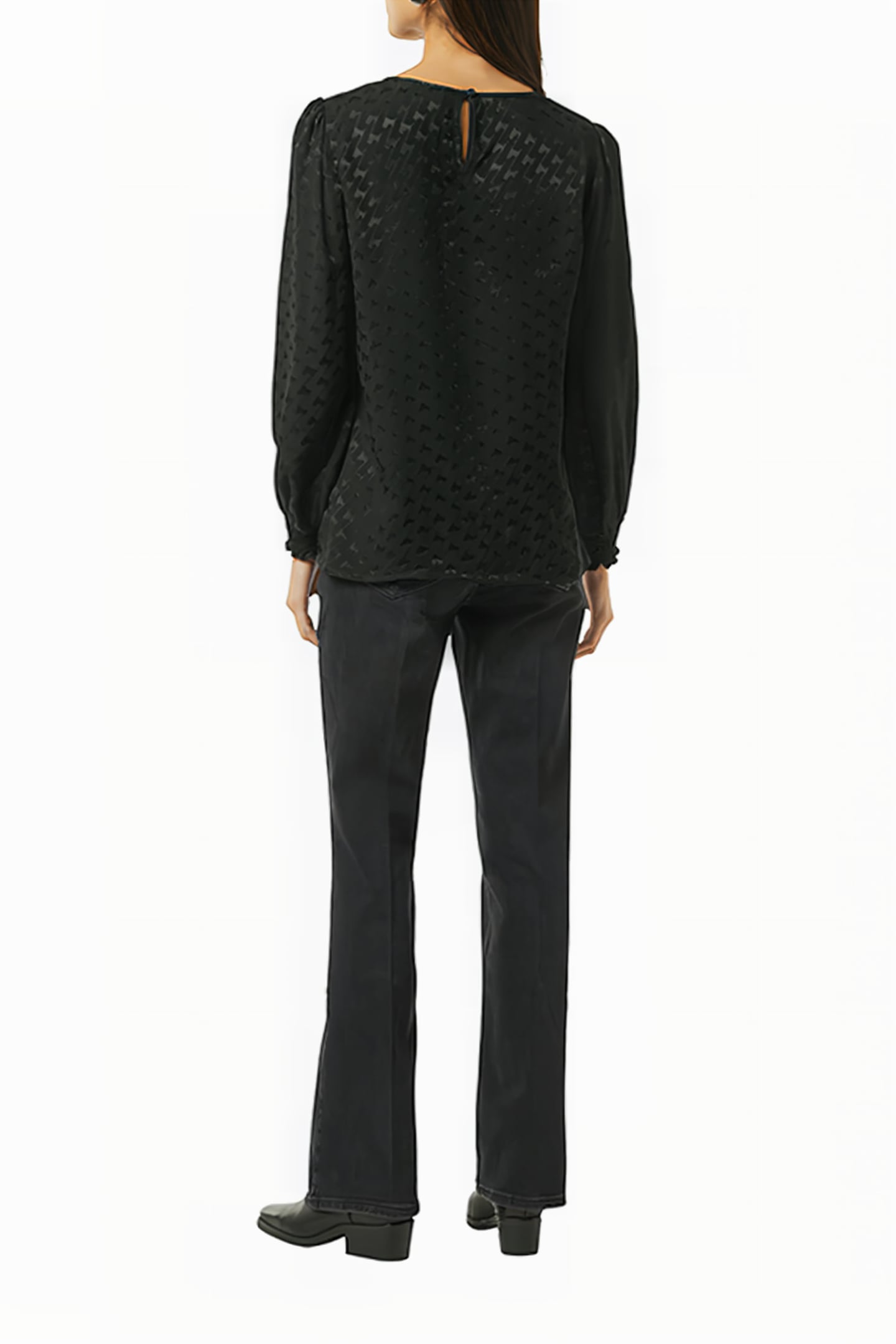 COMMA BLOUSES GREY/BLACK 2