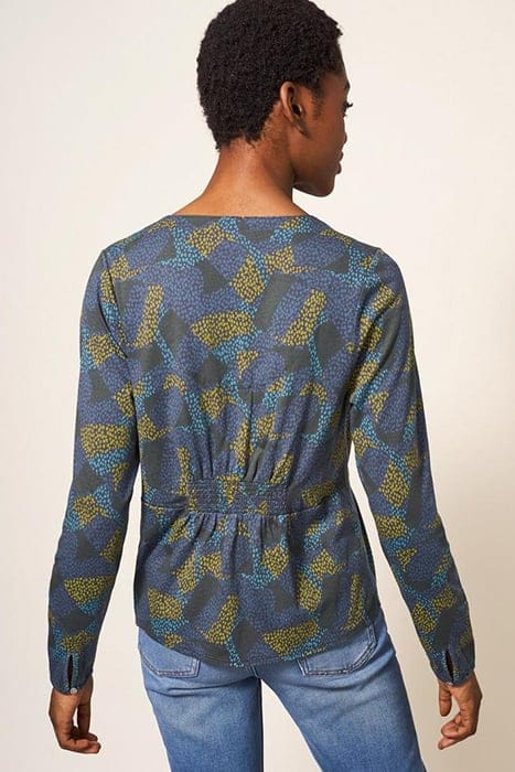 ASHLEIGH JERSEY TOP GREEN MULTI 2