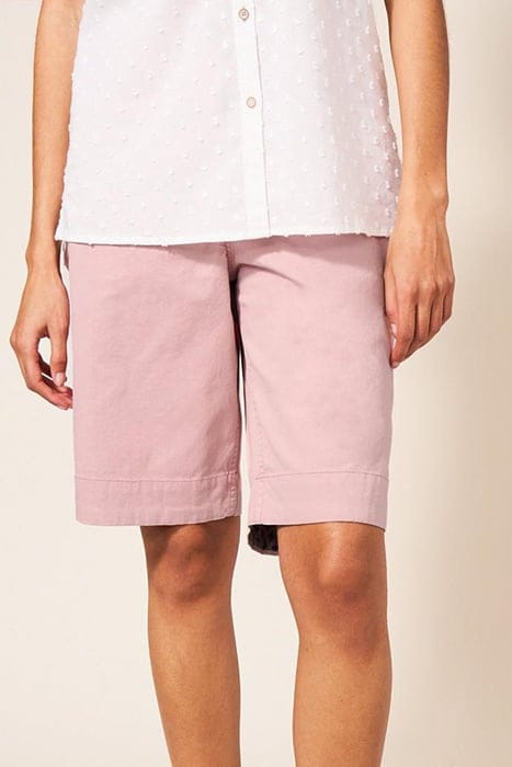 HAYLEY ORGANIC CHINO SHORTS MID PINK 1