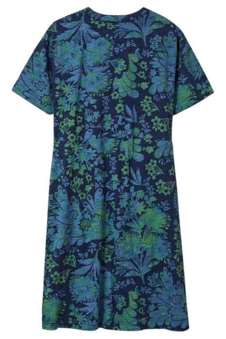 TAMMY COTTON JERSEY DRESS NAVY MULTI 3