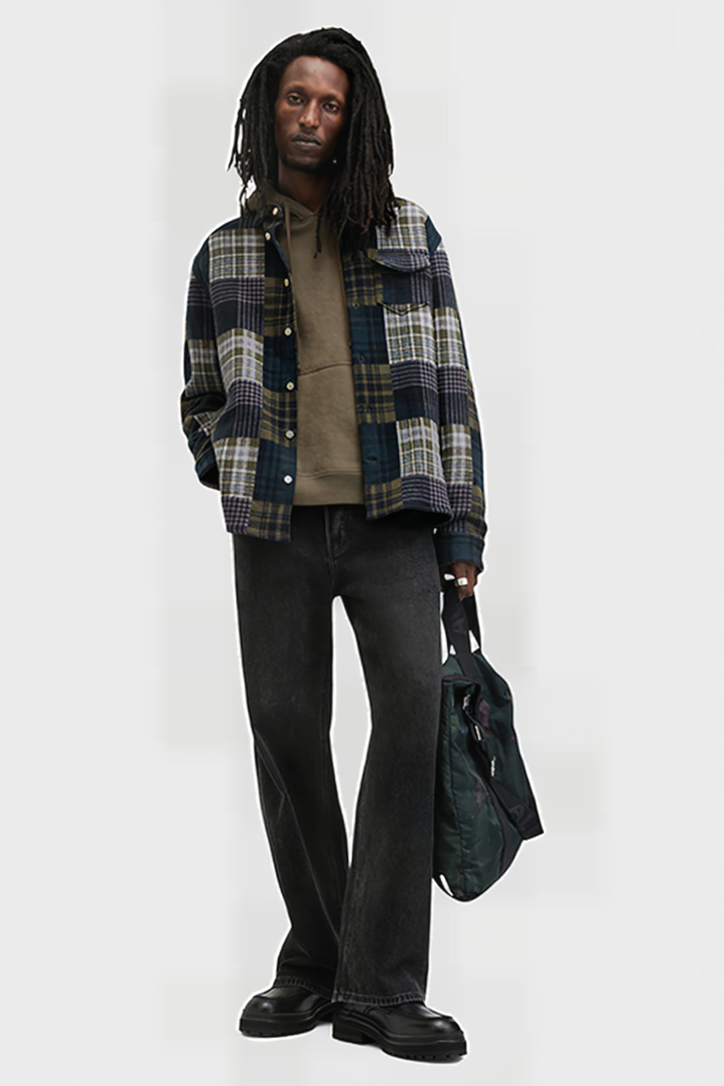 HOPTON LS SHIRT KHAKI GREEN 5