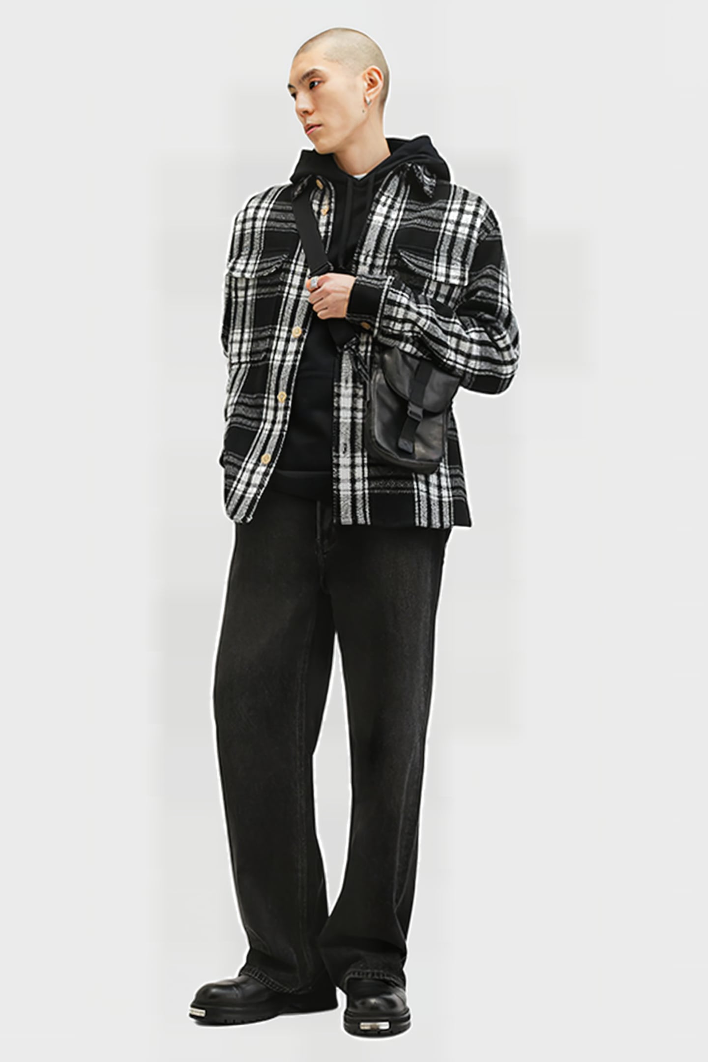 IMBER LS SHIRT BLACK/ECRU WHITE 5